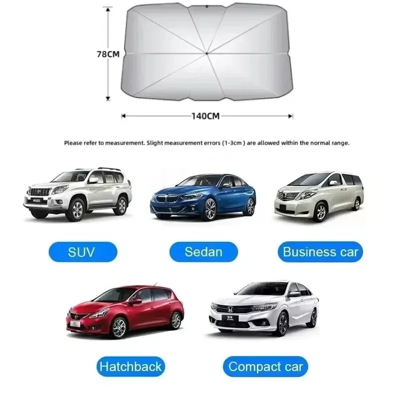 Car Sunshade Umbrella Car Sun Shade Protector Parasol Summer Sun Interior Windshield Protection Accessories for Auto Shading