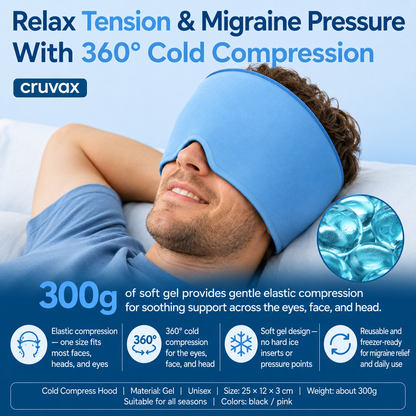 Cruvax Cold Therapy & Sleep Relief Hat