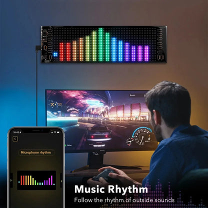Smart Pixel LED Display Panel Digital Screen Matrix Programmable Advertising Sign USB 5V APP Control Customize Image Animation
