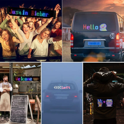Smart Pixel LED Display Panel Digital Screen Matrix Programmable Advertising Sign USB 5V APP Control Customize Image Animation