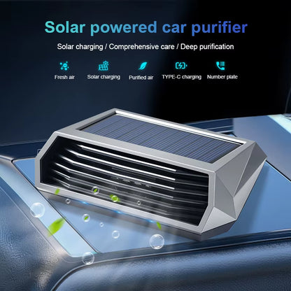1Pc, Solar Purifier, Automatic Operation, Air Purifier with Vibration Sensor, Can Significantly Improve the Air inside the Car I